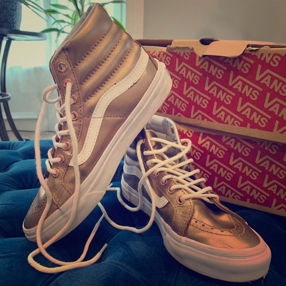 VANS SK8-HI Slim Metallic - Rose Gold